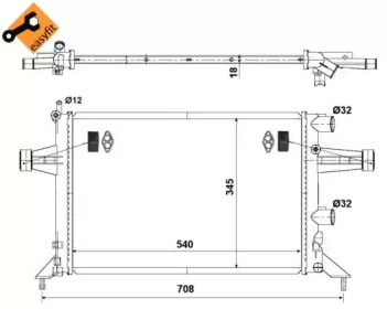 WILMINK GROUP wg1721464 -  Радиатор, охлаждение двигателя